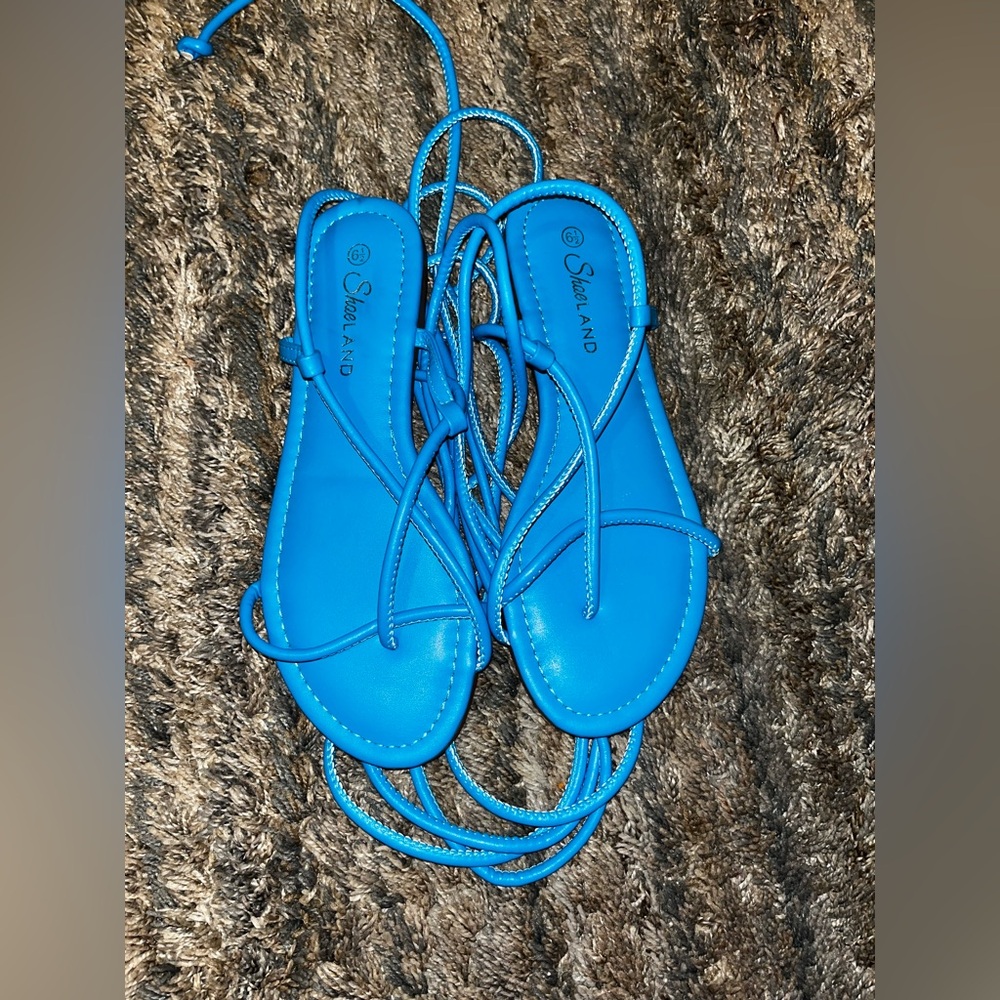 Vibrant Blue Sandals by Soleland